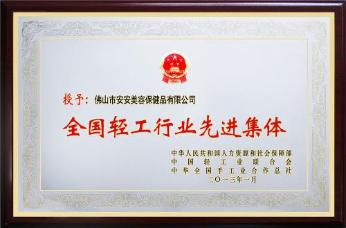 2012年全國輕工行業(yè)先進(jìn)集體