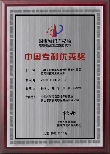 2017中國(guó)專利優(yōu)秀獎(jiǎng)